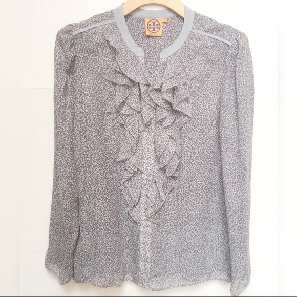 Tory Burch Tops - Tory Burch 100% Silk Semi Sheer Blouse